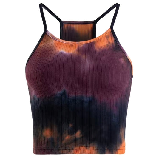 TIE DYE RIBBED CAMI - RACERBACK