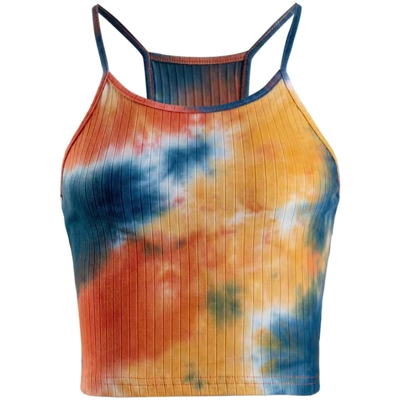 TIE DYE RIBBED CAMI - RACERBACK